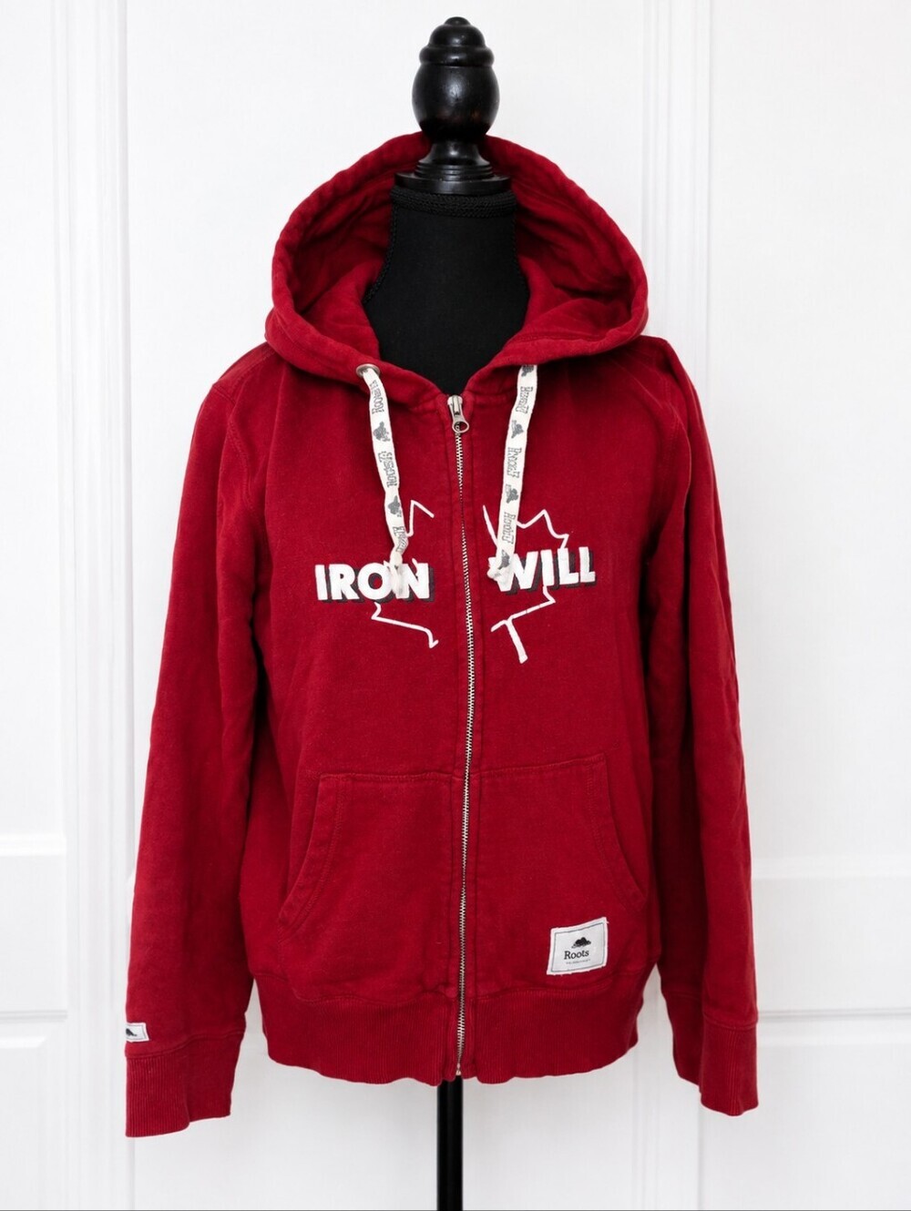Roots 73 Iron Will Zip Up Hoodie, Size L, Red